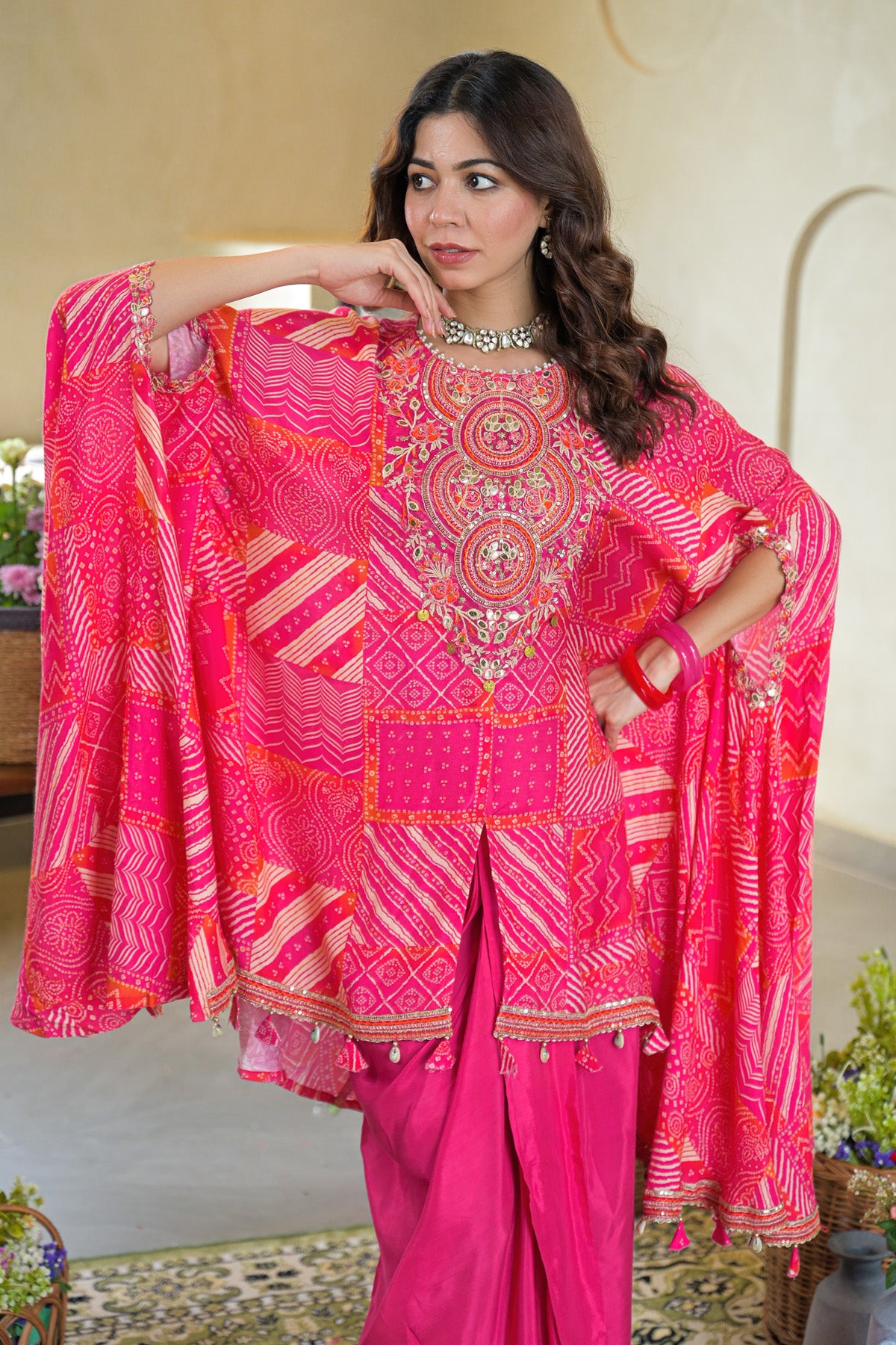 Pink Muslin Embroidered Dresses | Bairaas