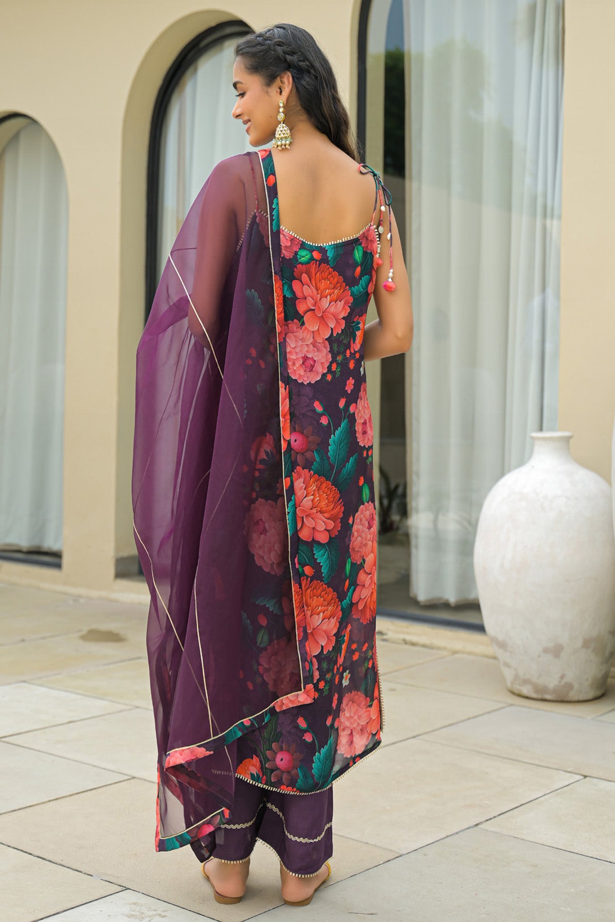 Wine Chinon Handwork Suit Set