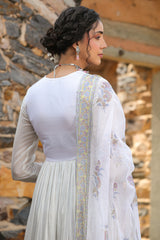 Sadiya Blue Mulmul Nazraana Gown