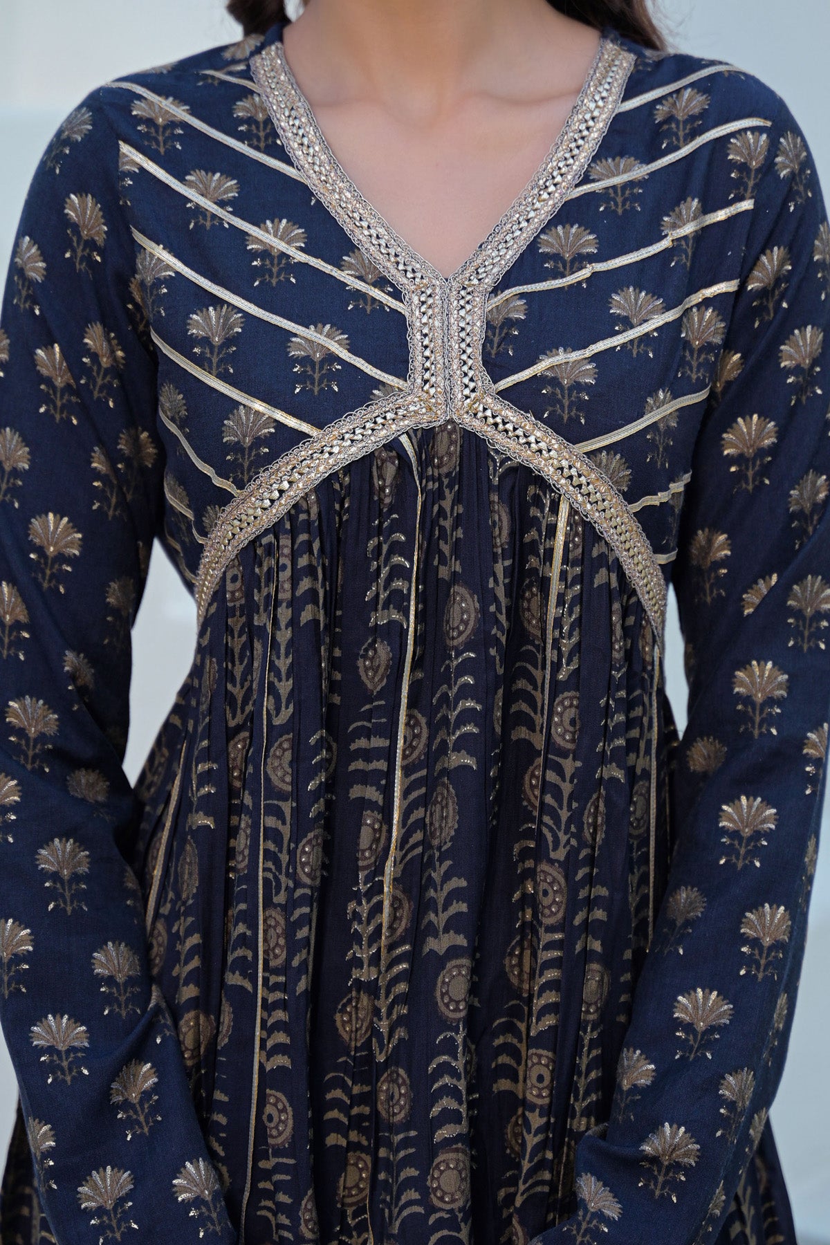 Black Muslin Gotapatti Sharara Set