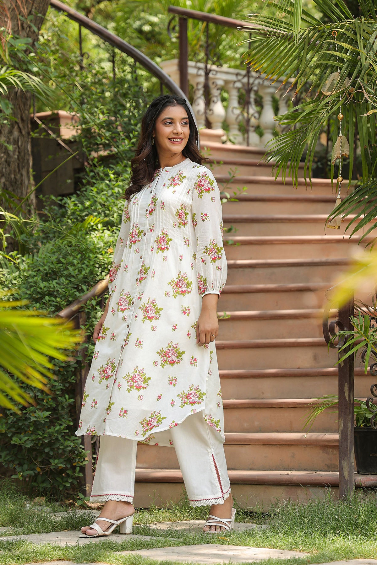 Red Cotton Printed Co-Ord Set