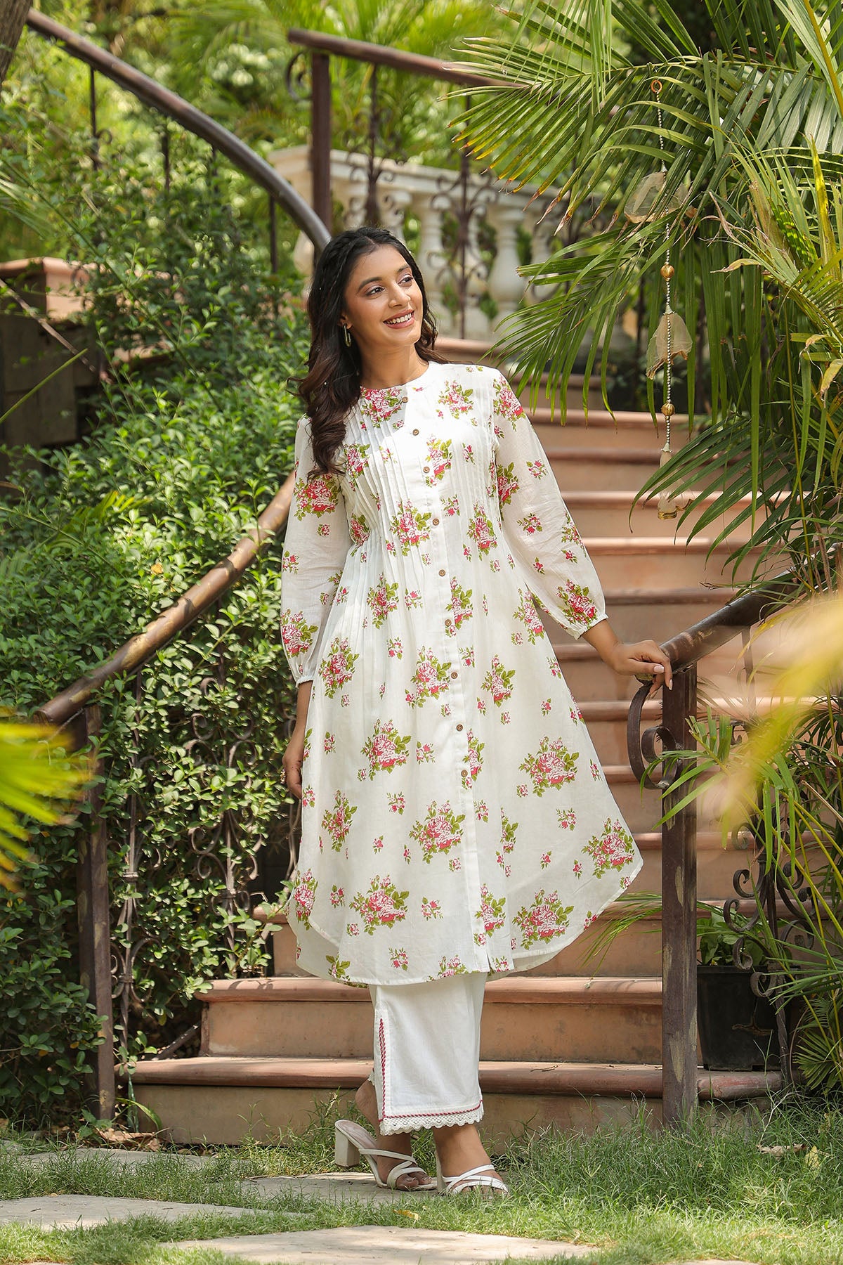 Red Cotton Printed Co-Ord Set