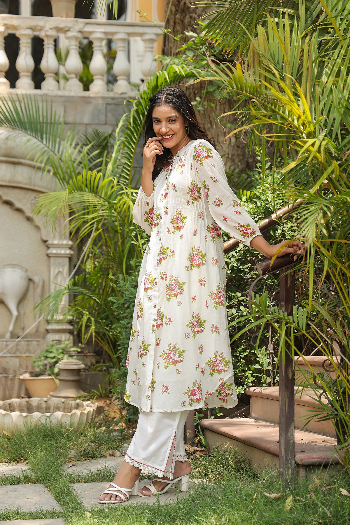 Red Cotton Printed Co-Ord Set