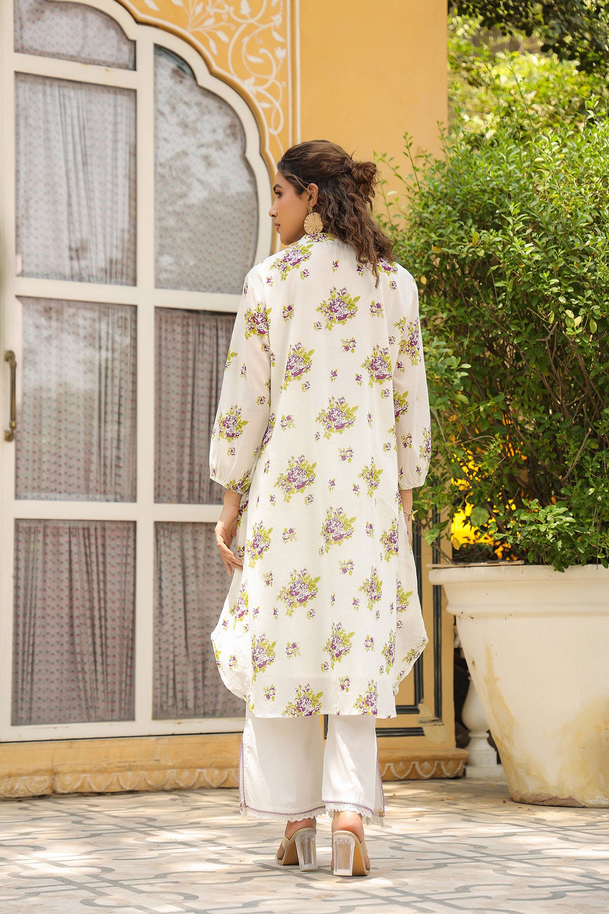 Purple Cotton Printed Co-Ord Set