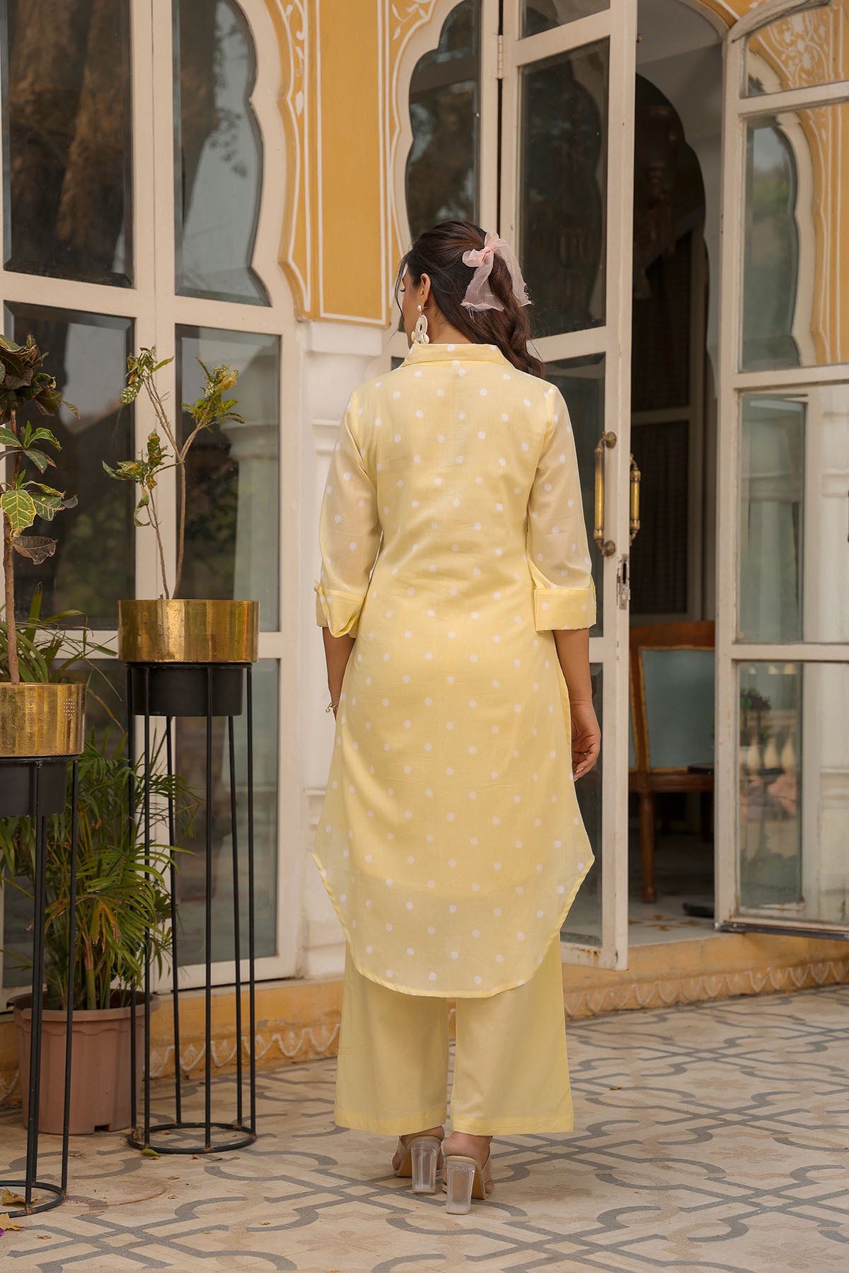 Yellow Cotton Printed Co-Ord Set