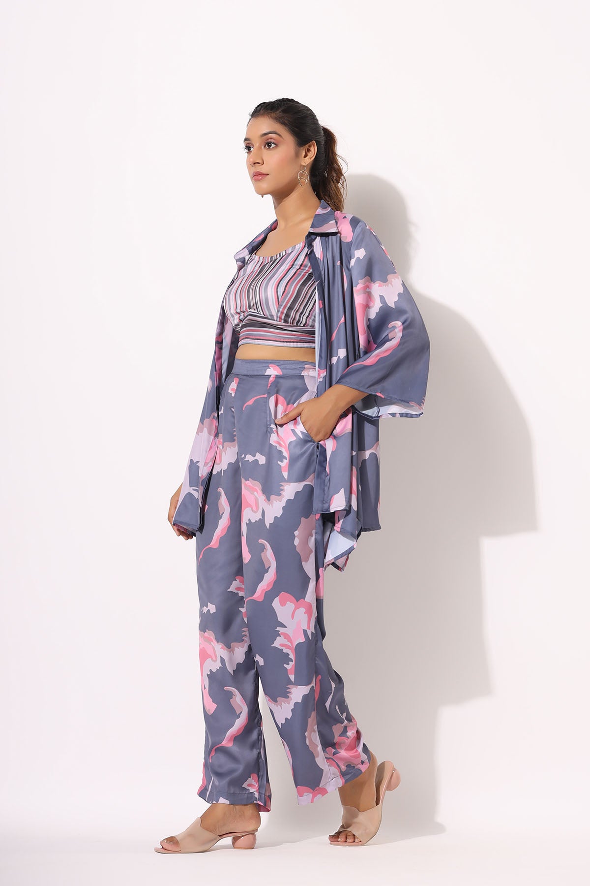 Blue Multicolor Printed Co-ord Set
