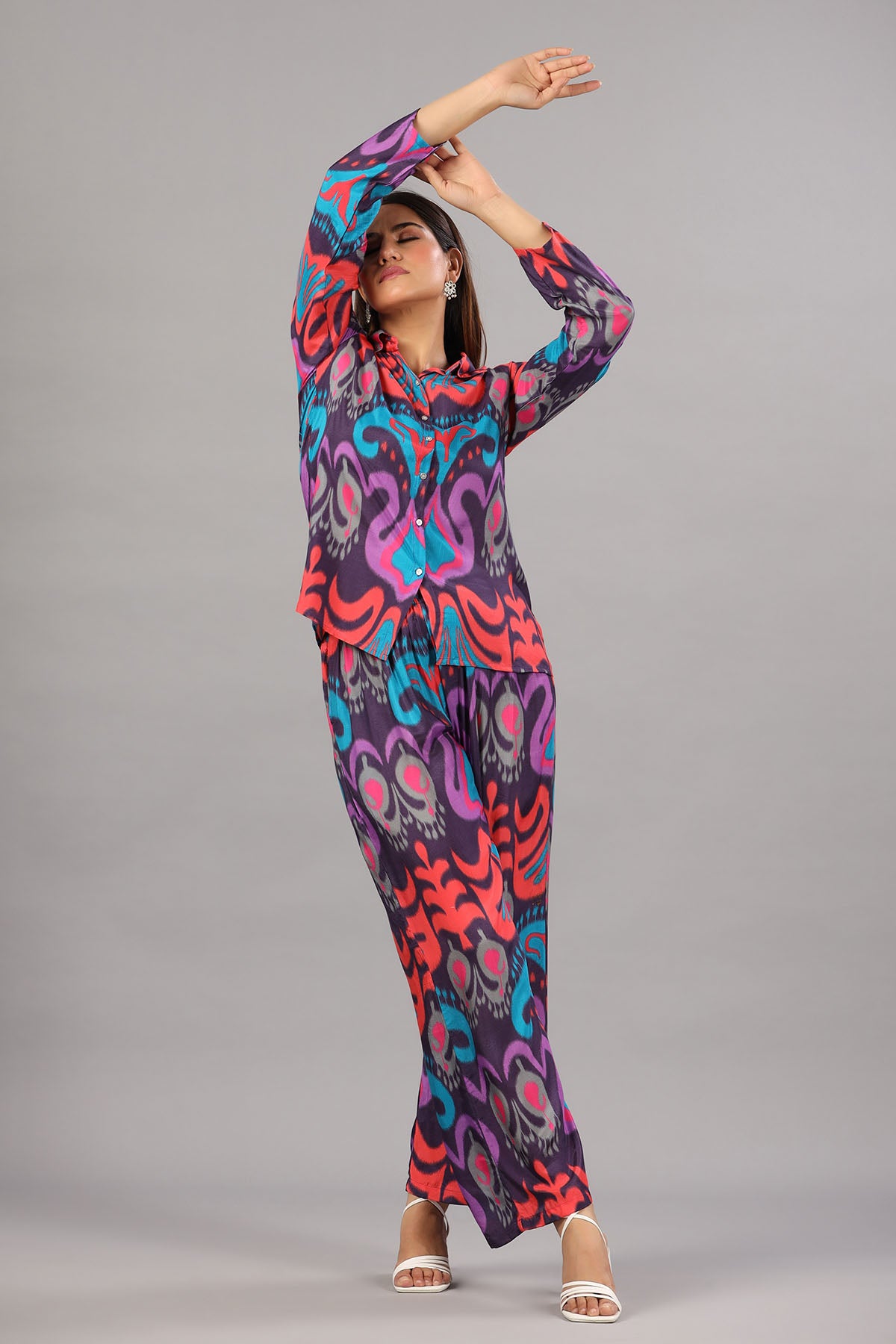 Multicolour Muslin Printed Co-ord Set