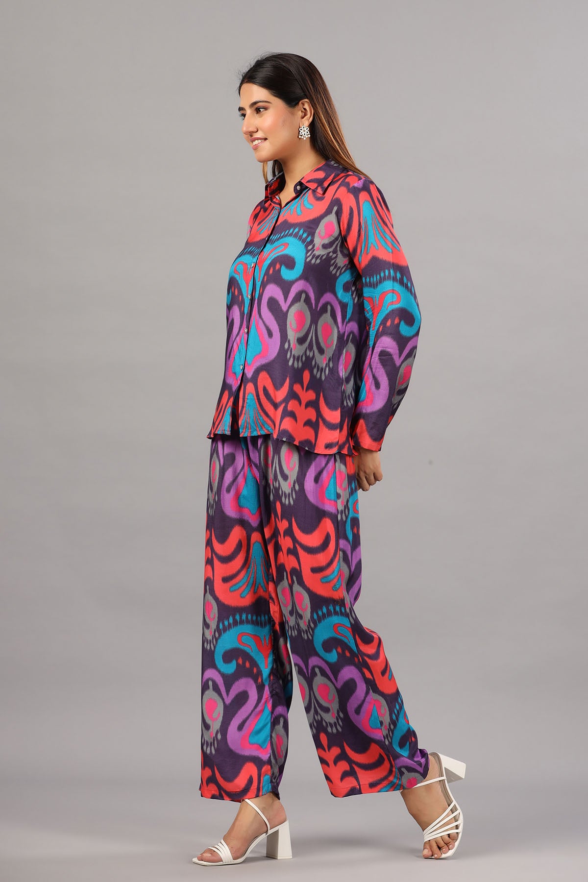 Multicolour Muslin Printed Co-ord Set
