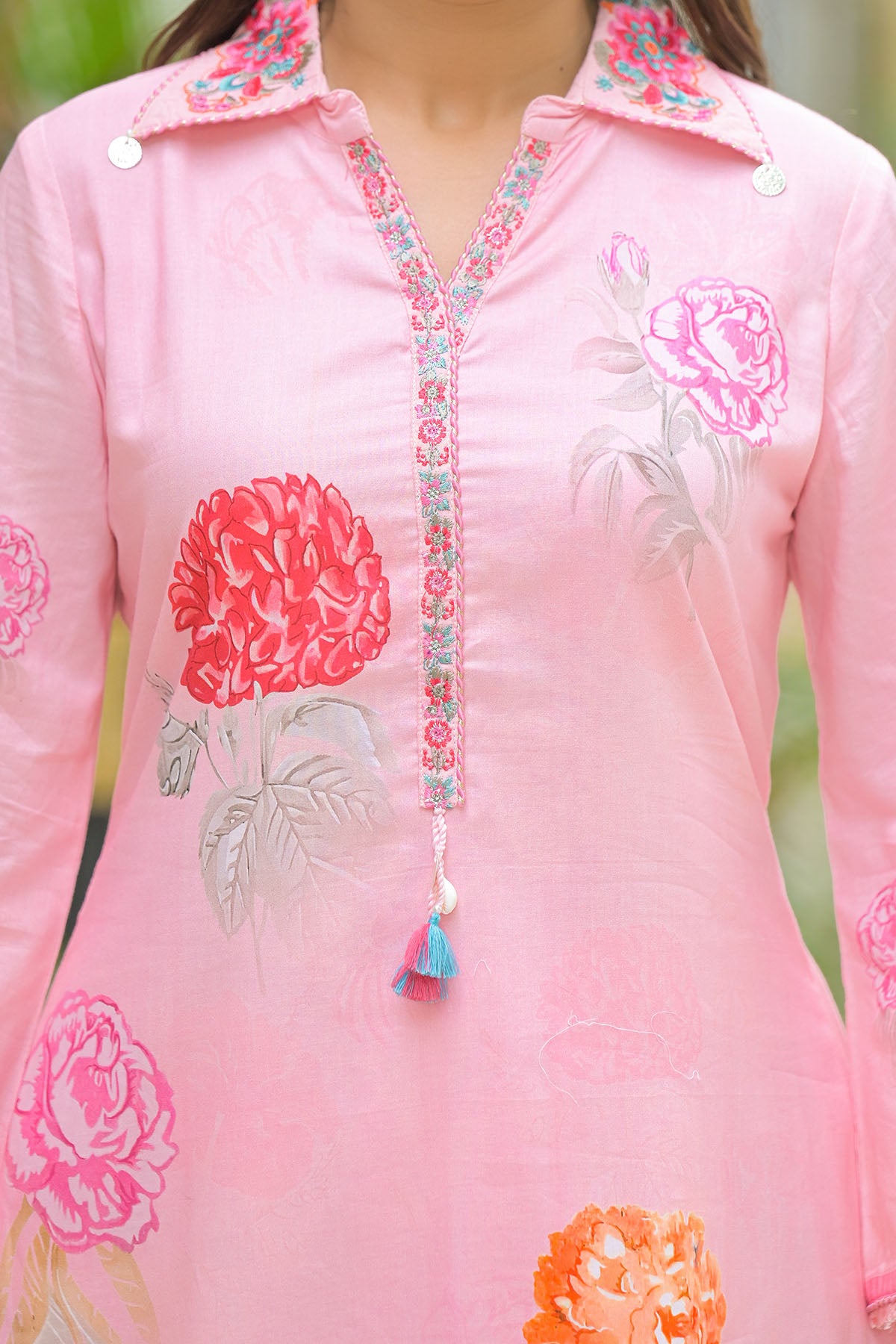 Pink Cotton Printed Co-Ord Set