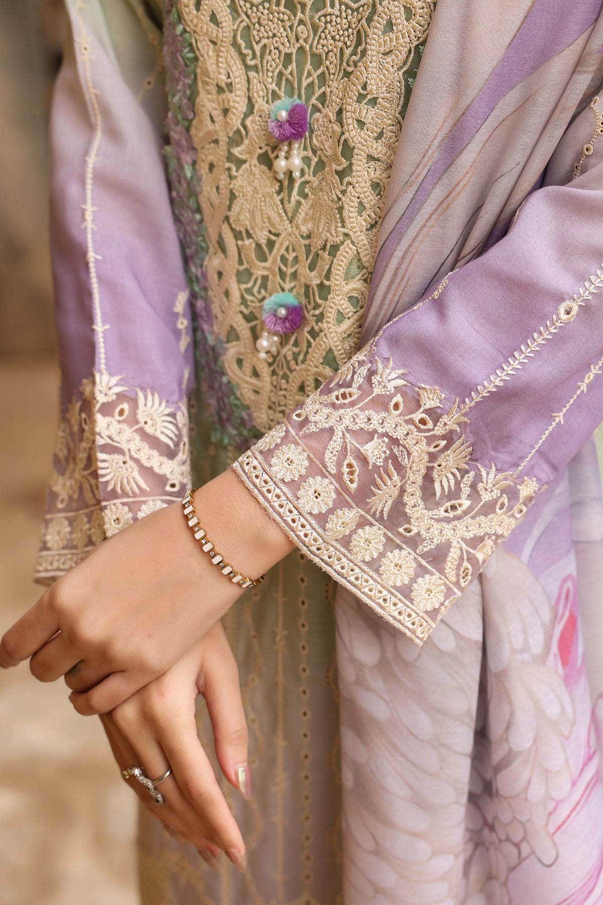 GREEN COTTON STRAIGHT KURTA WITH PANT AND DUPATTA