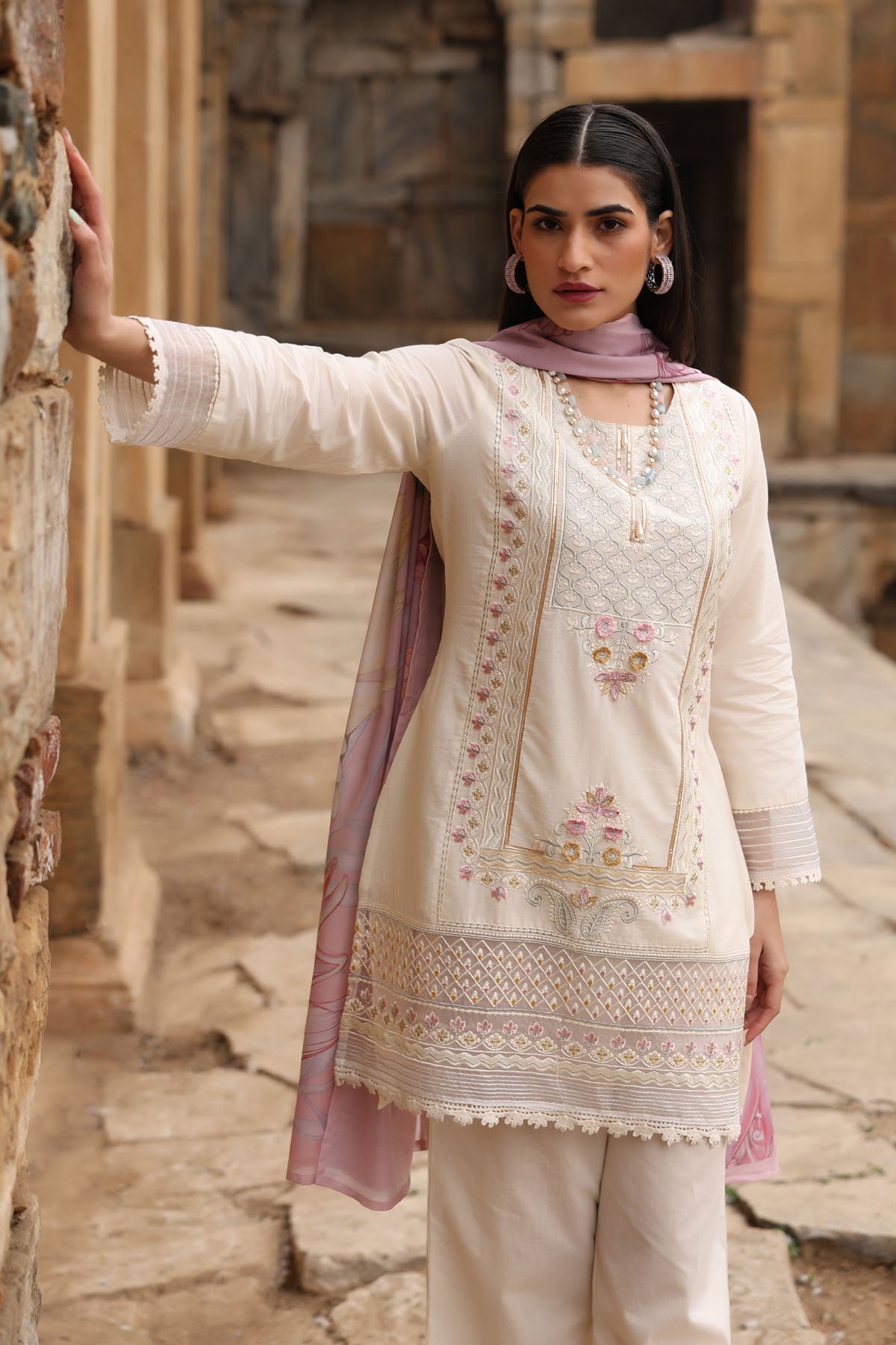 IVERY COTTON STRAIGHT KURTA WITH PANT AND DUPATTA