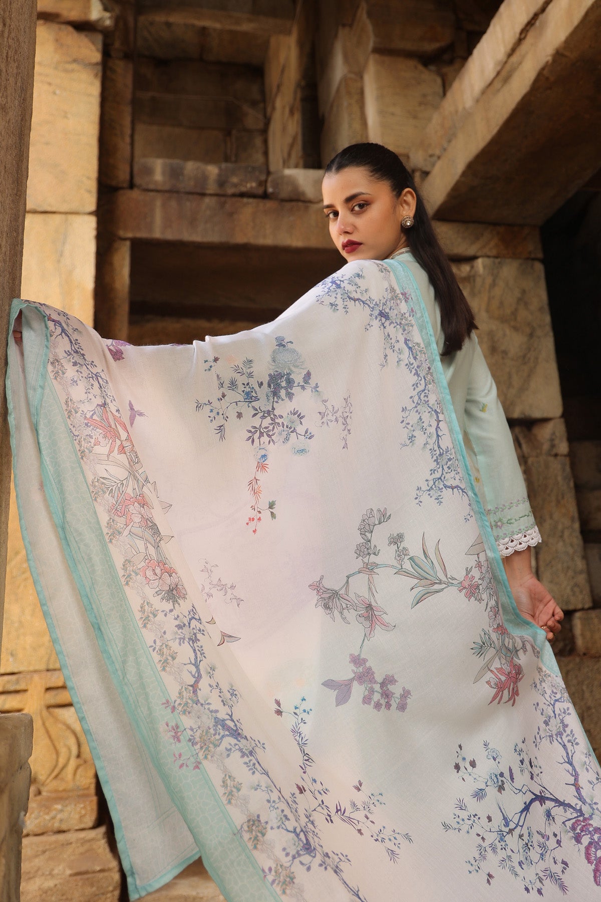 SKY COTTON STRAIGHT KURTA WITH PANT AND DUPATTA