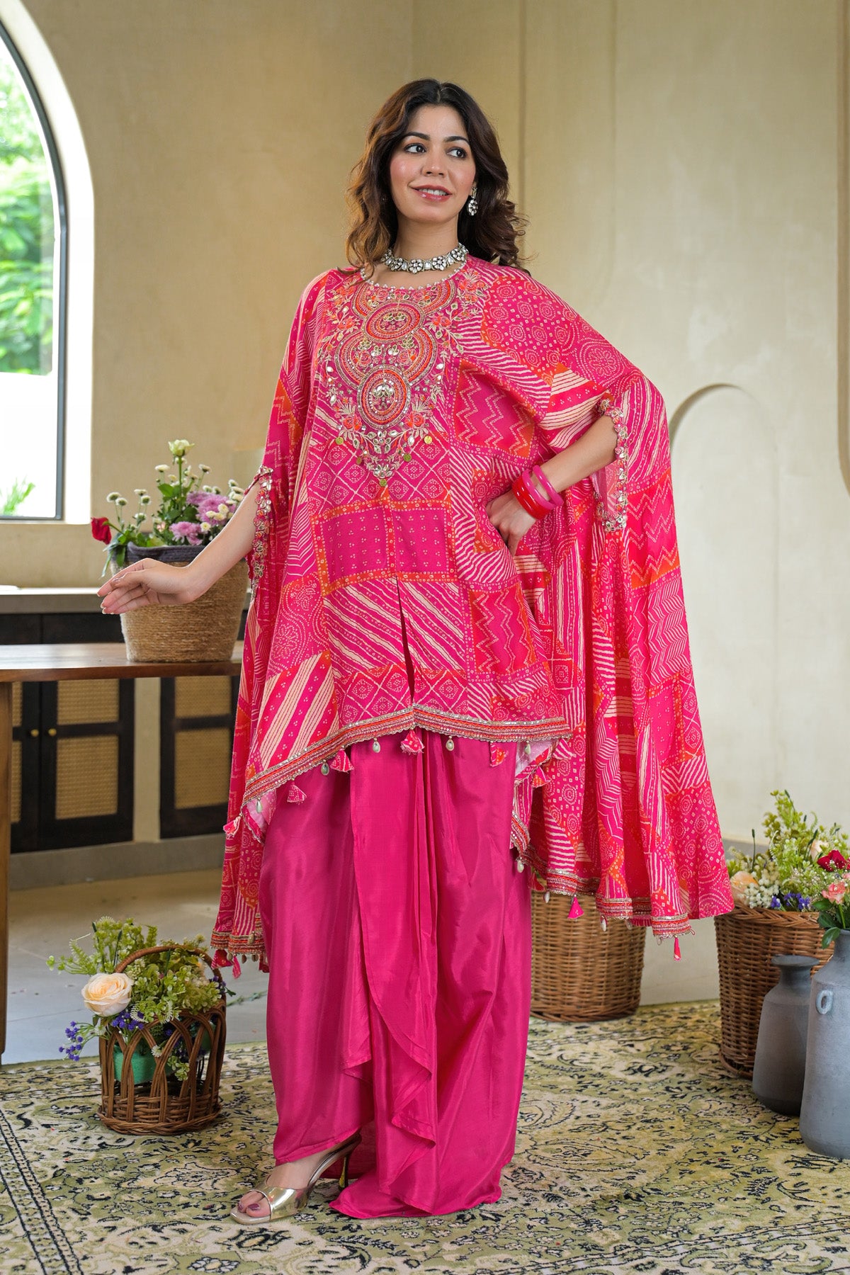 Pink Muslin Embroidered Dresses | Bairaas