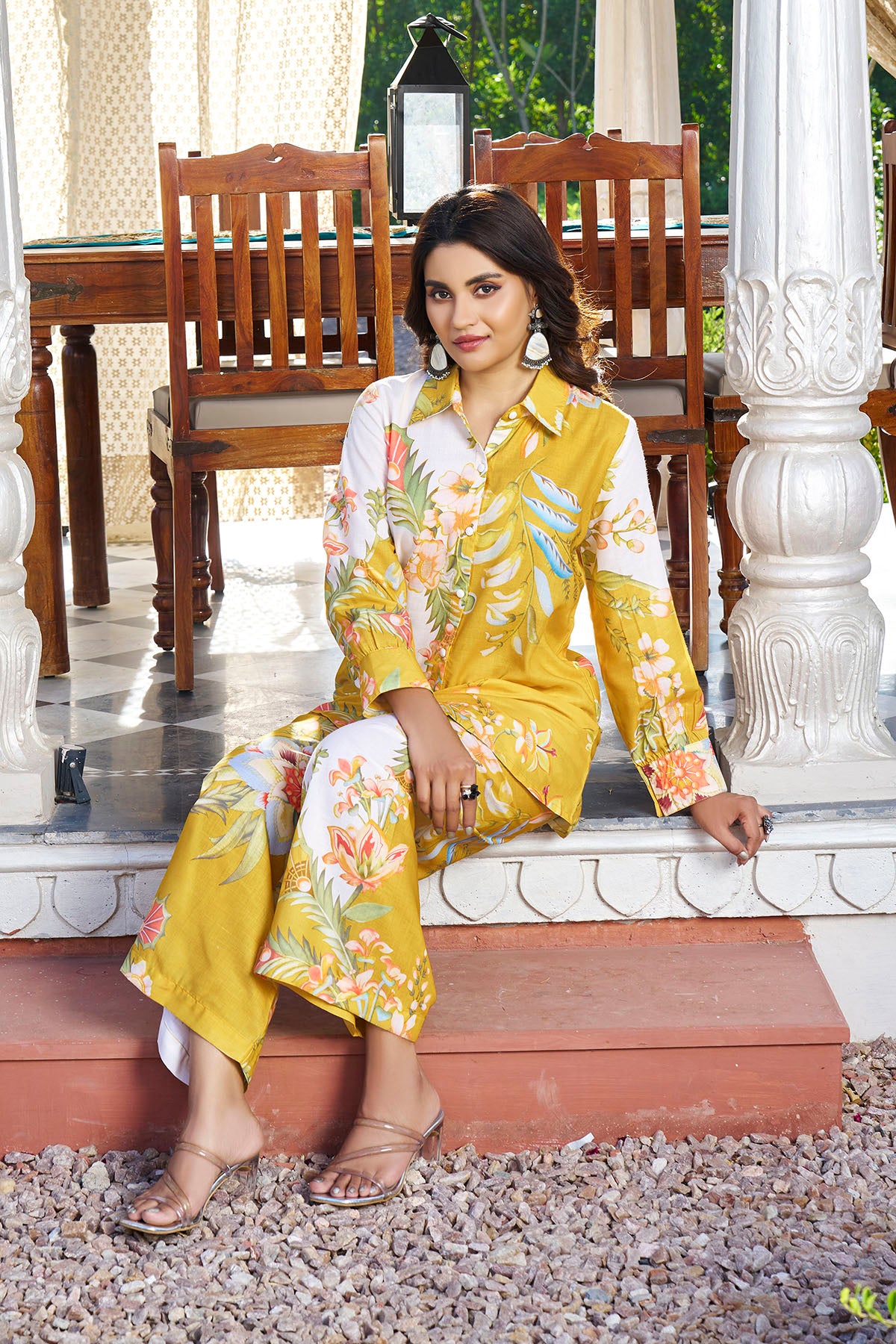 Yellow Floral Printed Co-Ord Set