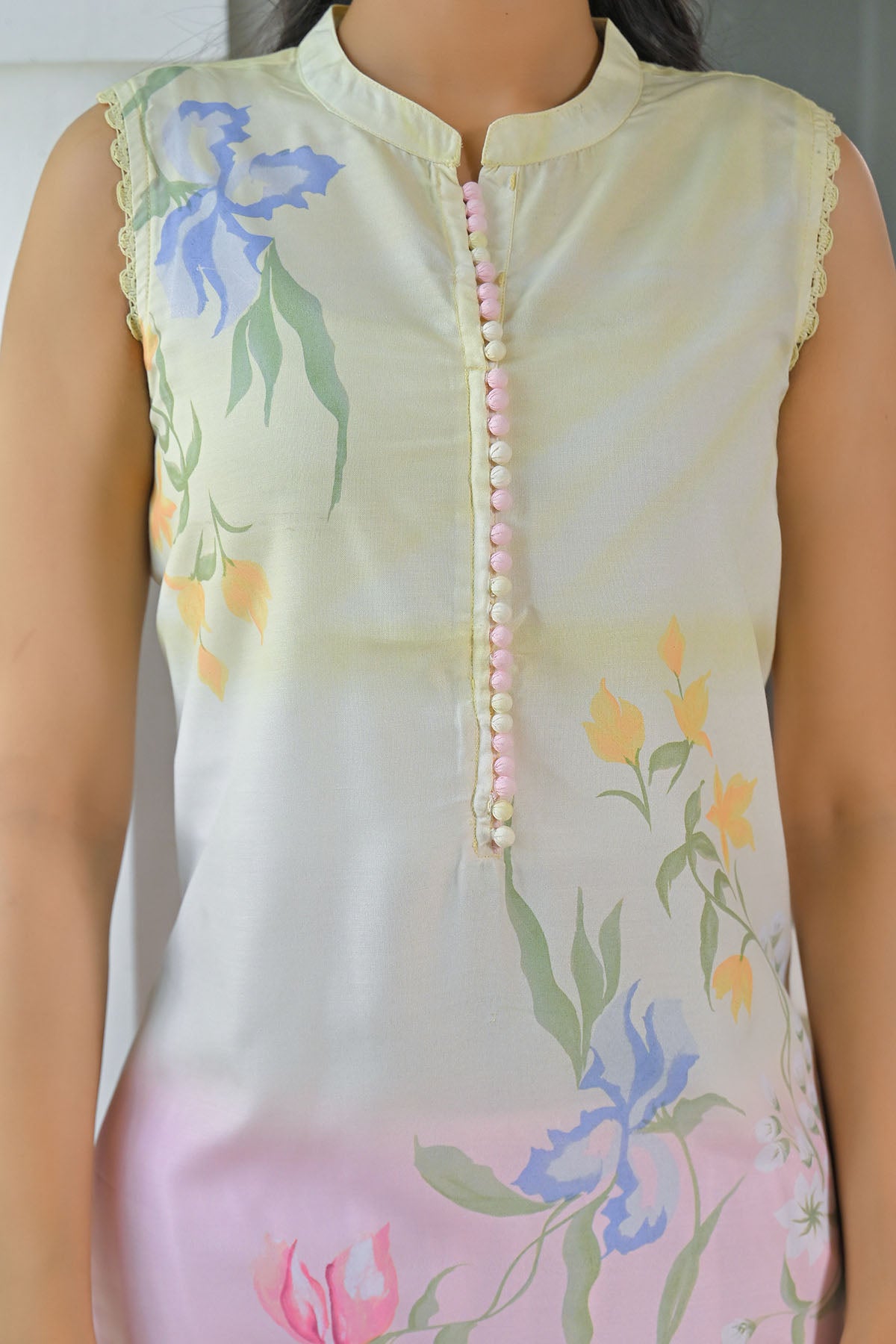 Yellow & Pink Floral Printed Co-Ord Set