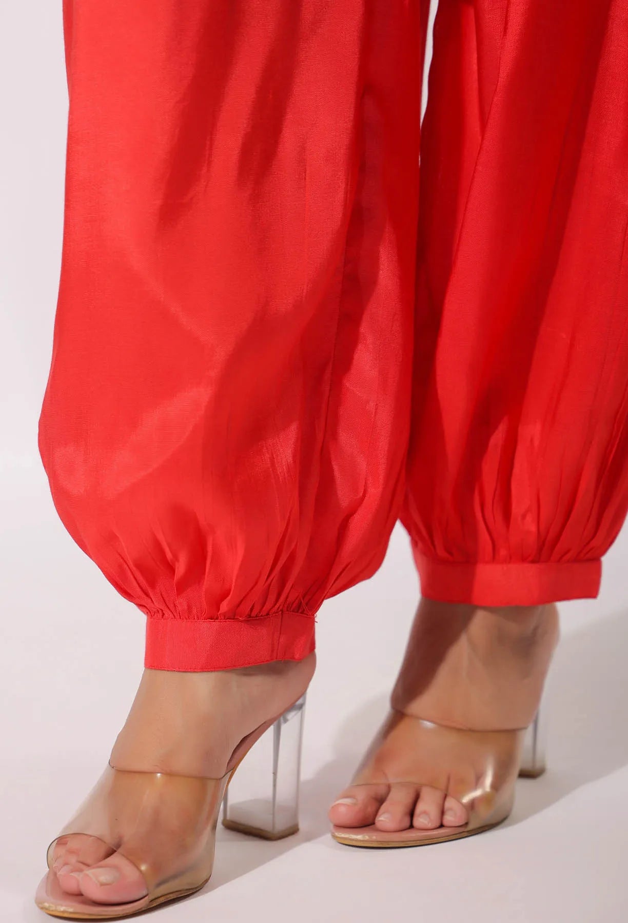 Red Floral Muslin Printed Co-ord Set