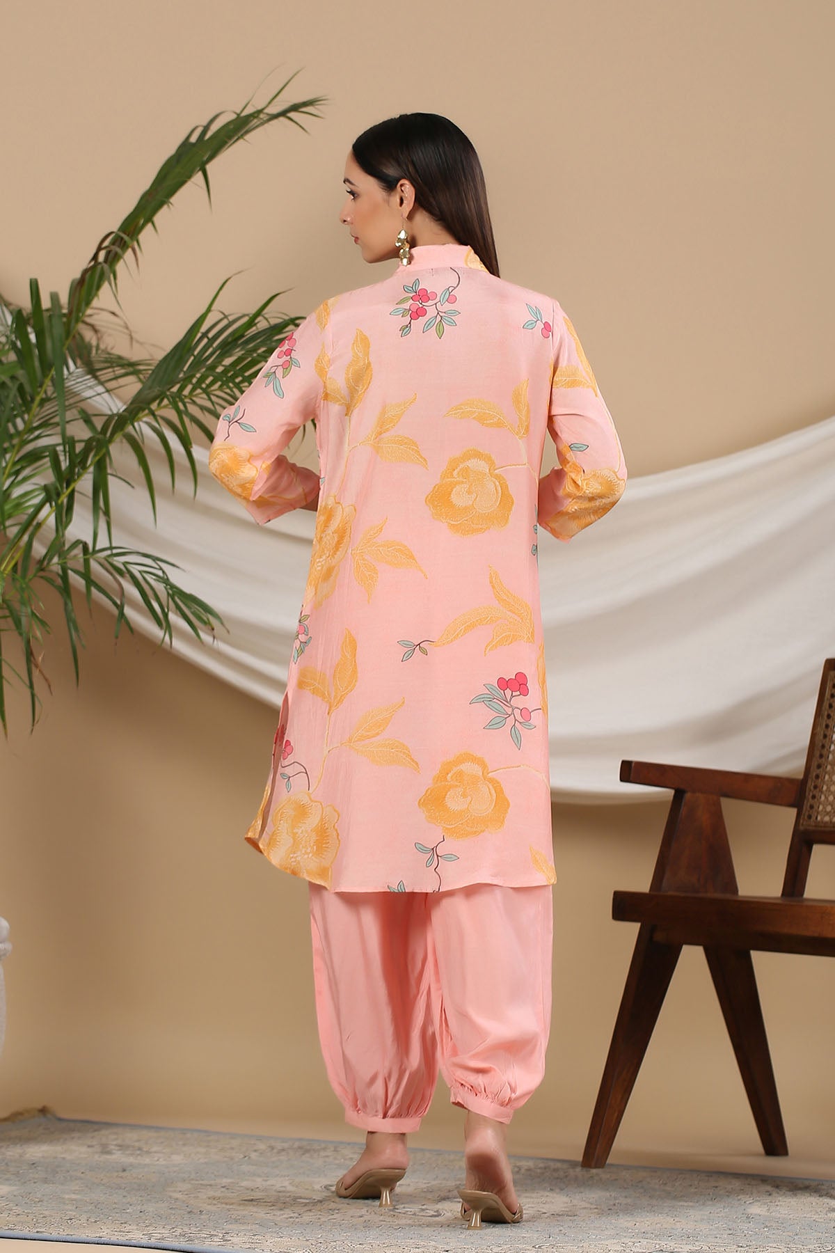Pink Floral Muslin Printed Co-ord Set