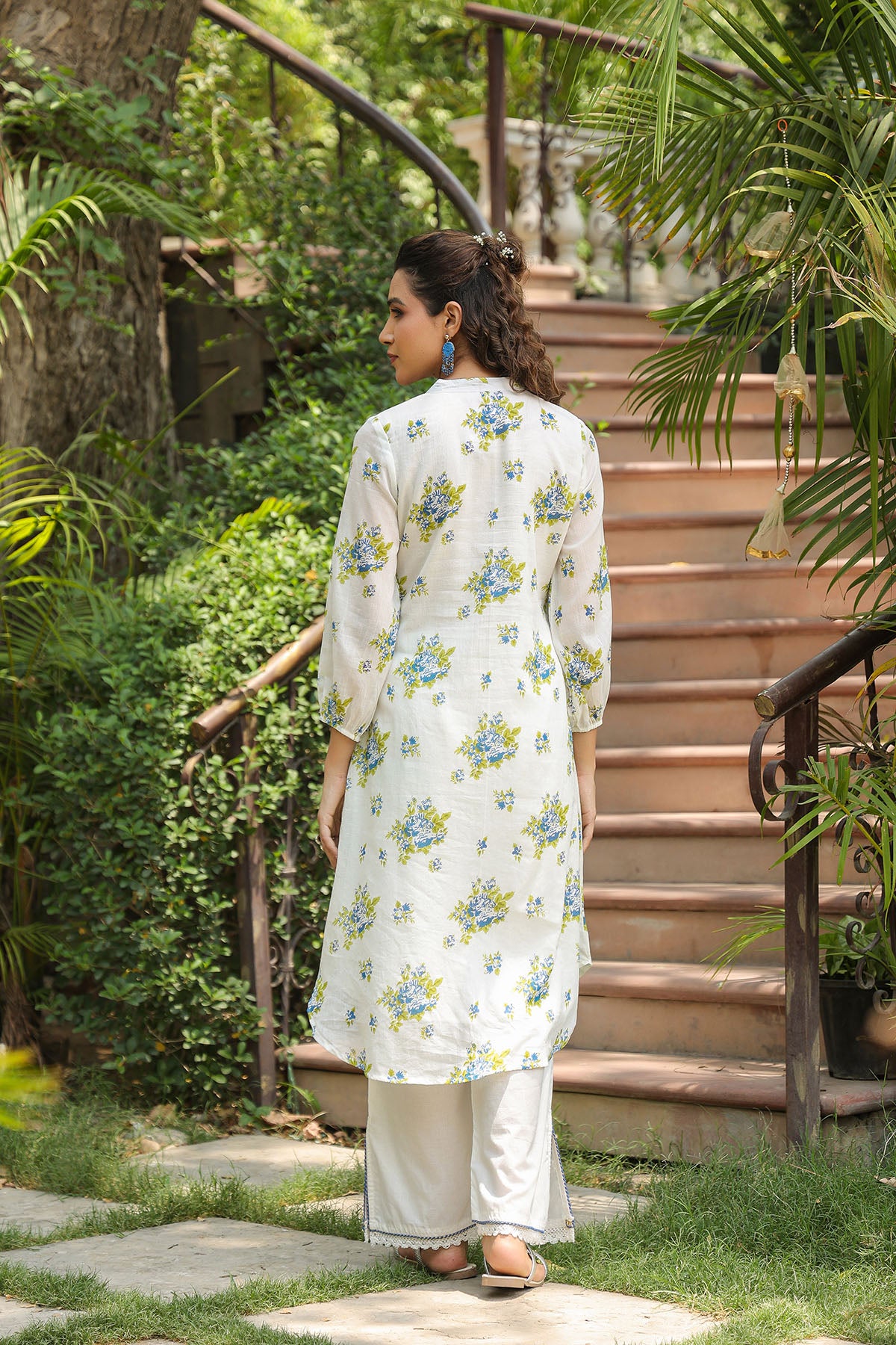 Green Cotton Printed Co-Ord Set