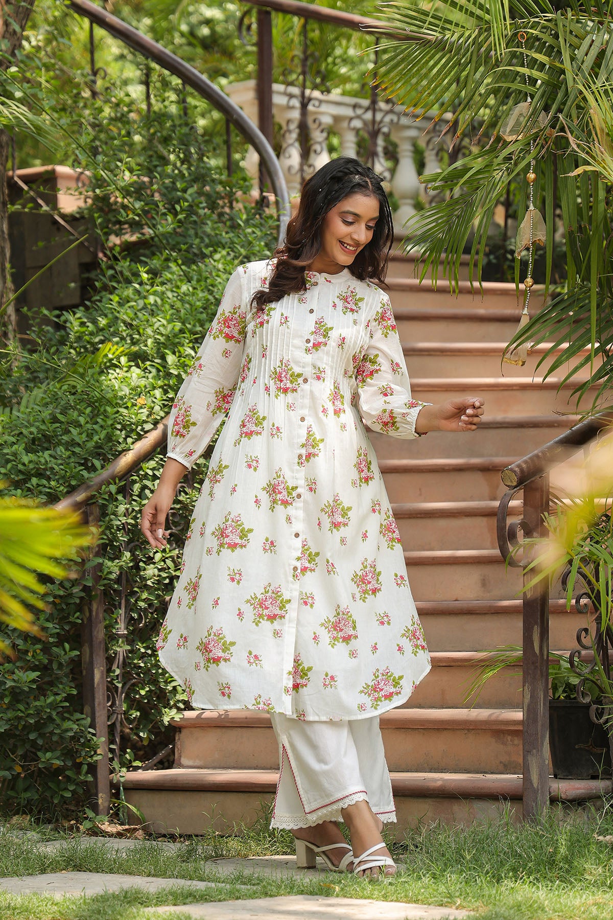 Red Cotton Printed Co-Ord Set