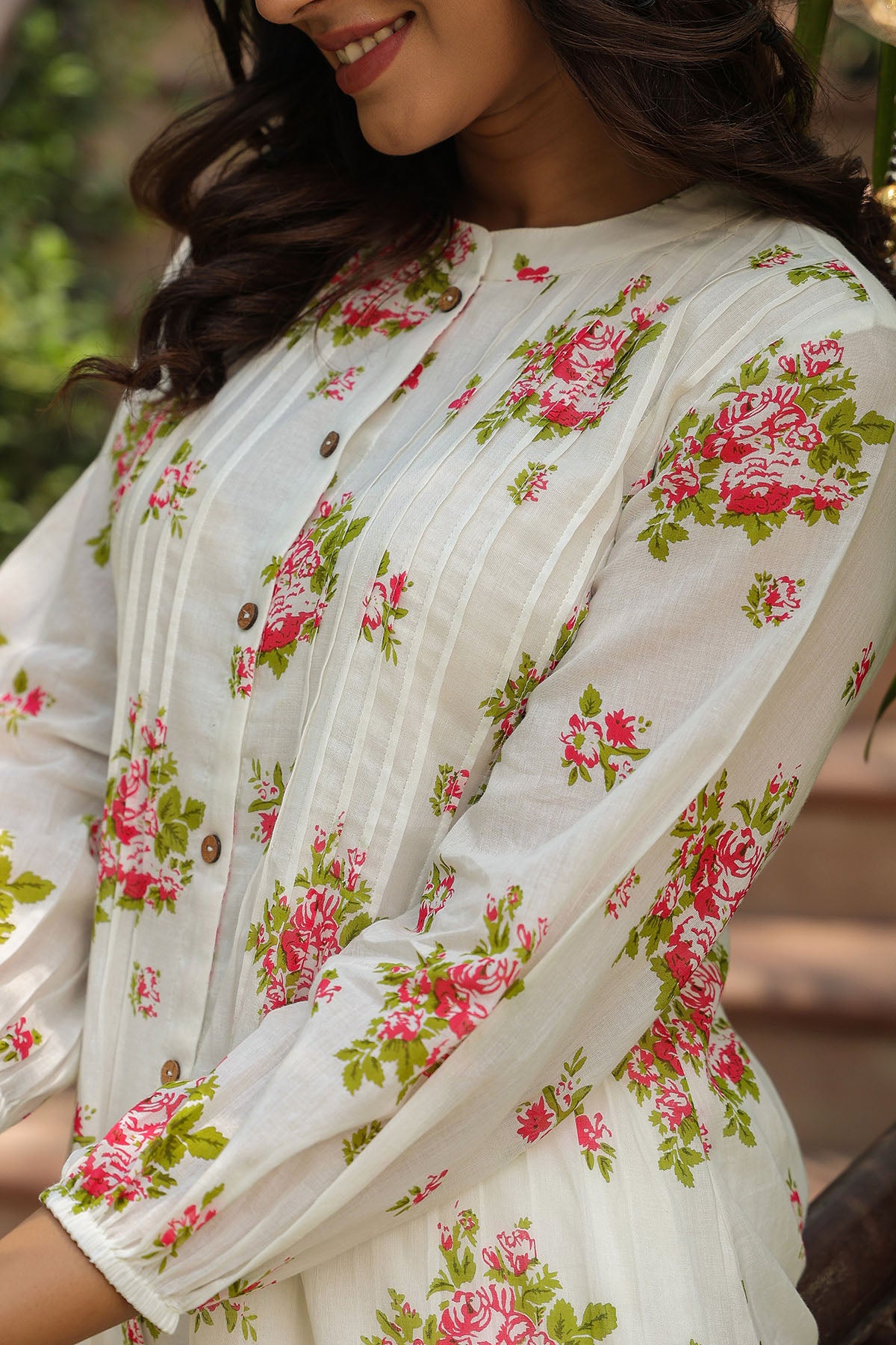 Red Cotton Printed Co-Ord Set