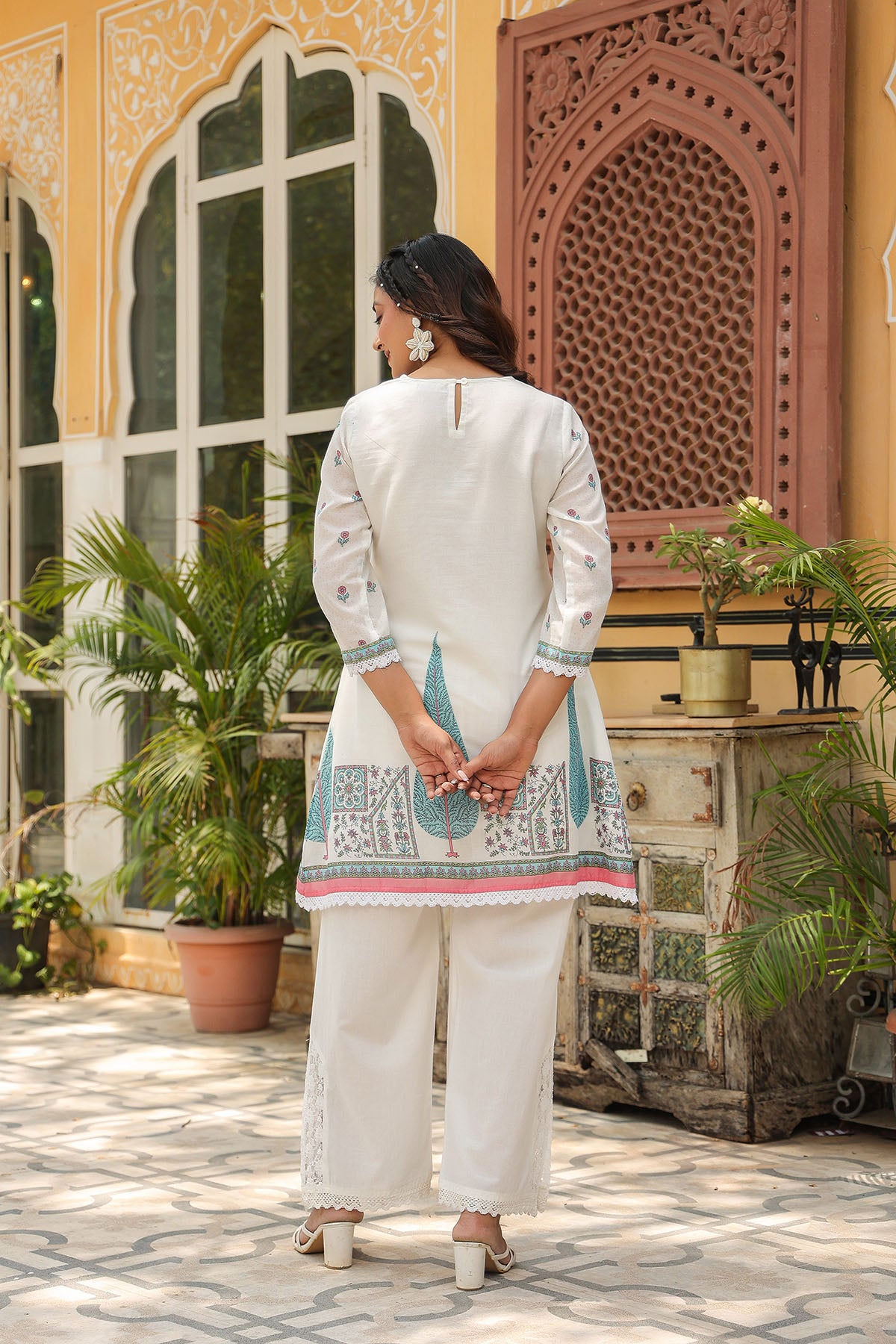 Sky Blue Cotton Printed Co-Ord Set