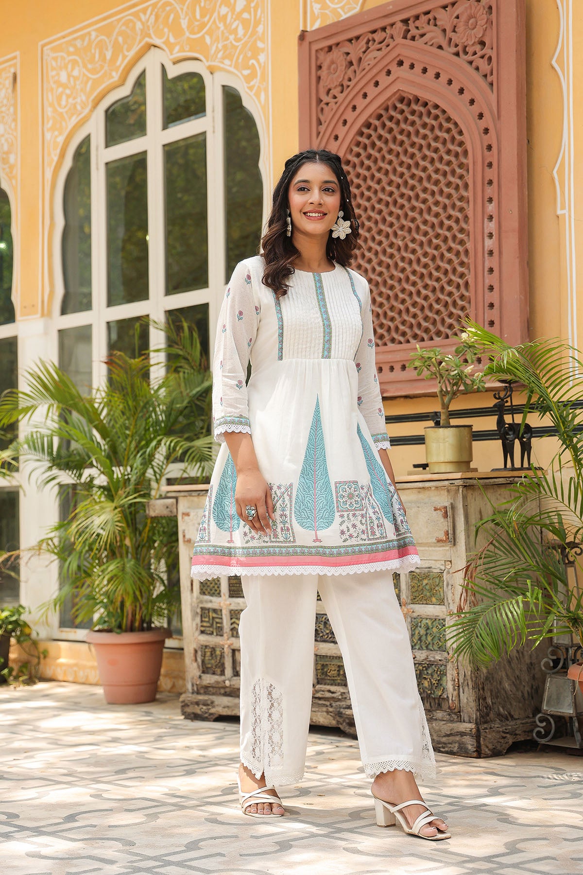 Sky Blue Cotton Printed Co-Ord Set