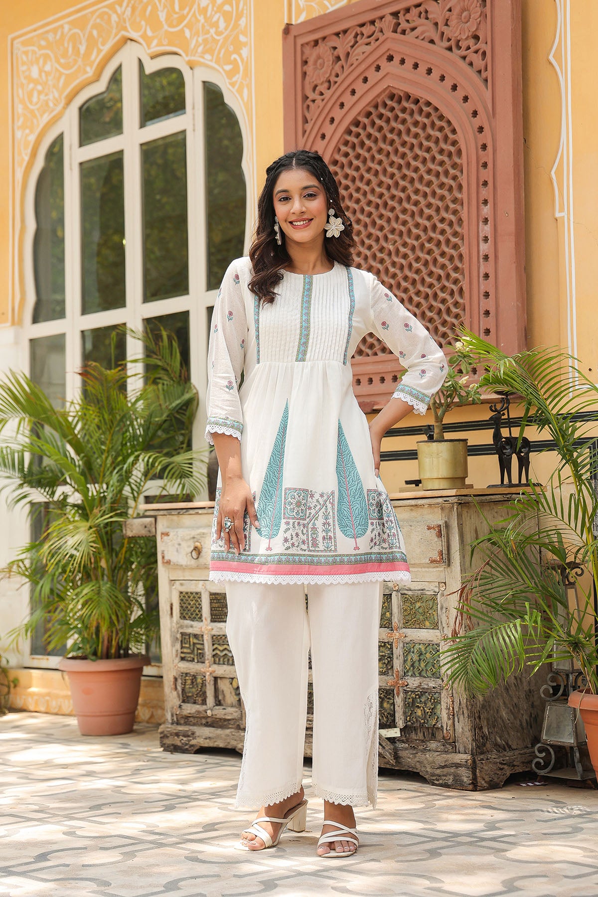Sky Blue Cotton Printed Co-Ord Set