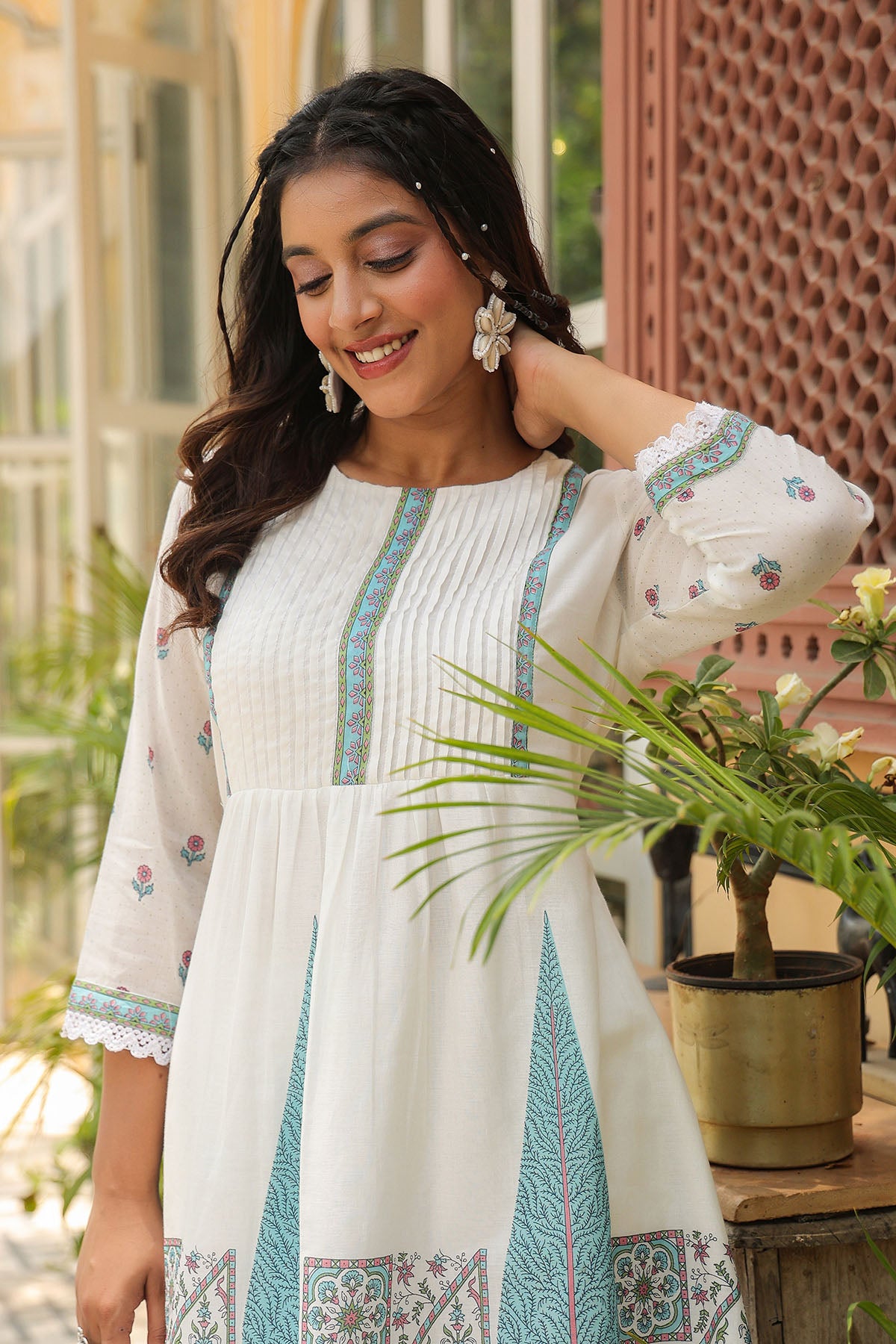 Sky Blue Cotton Printed Co-Ord Set