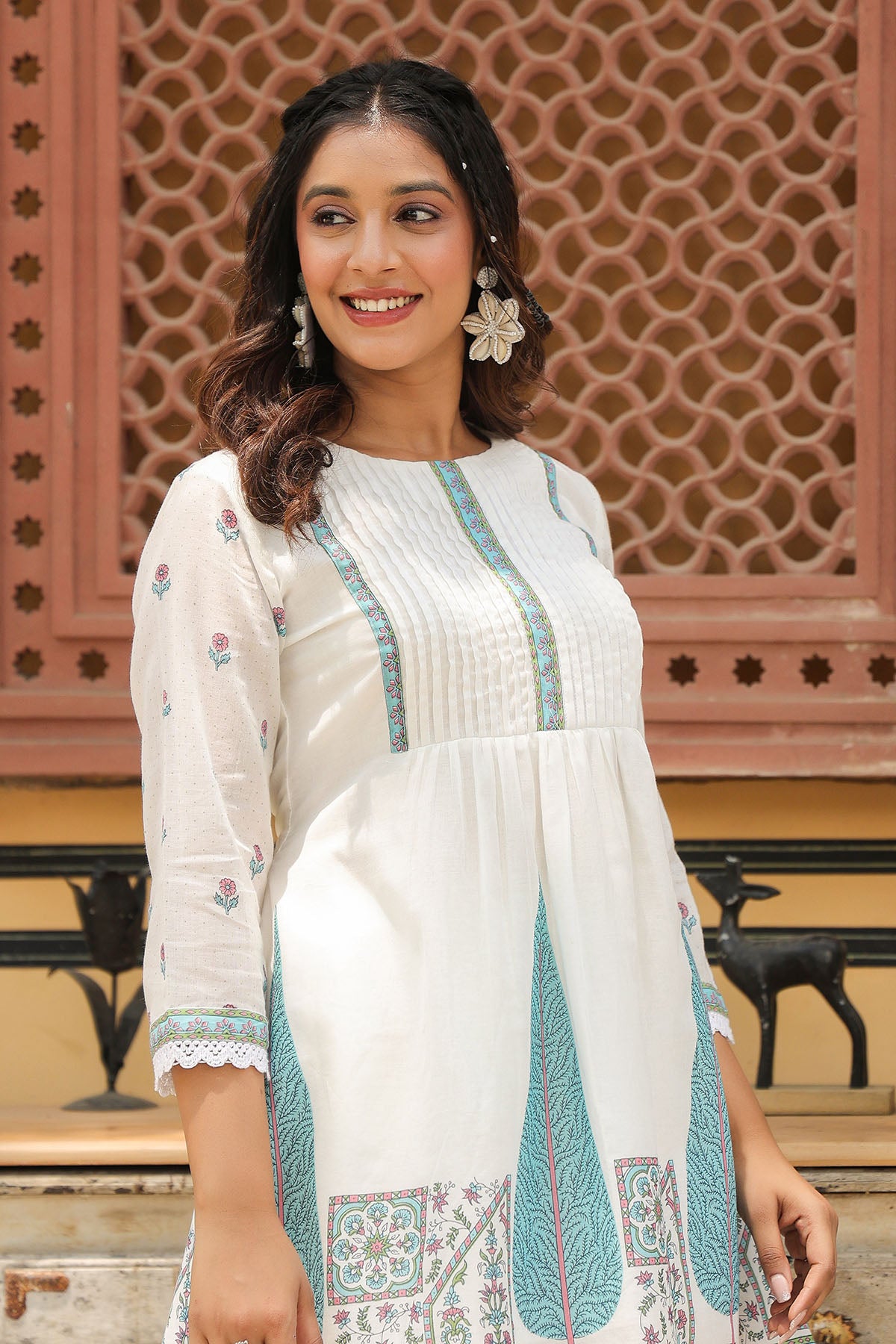 Sky Blue Cotton Printed Co-Ord Set