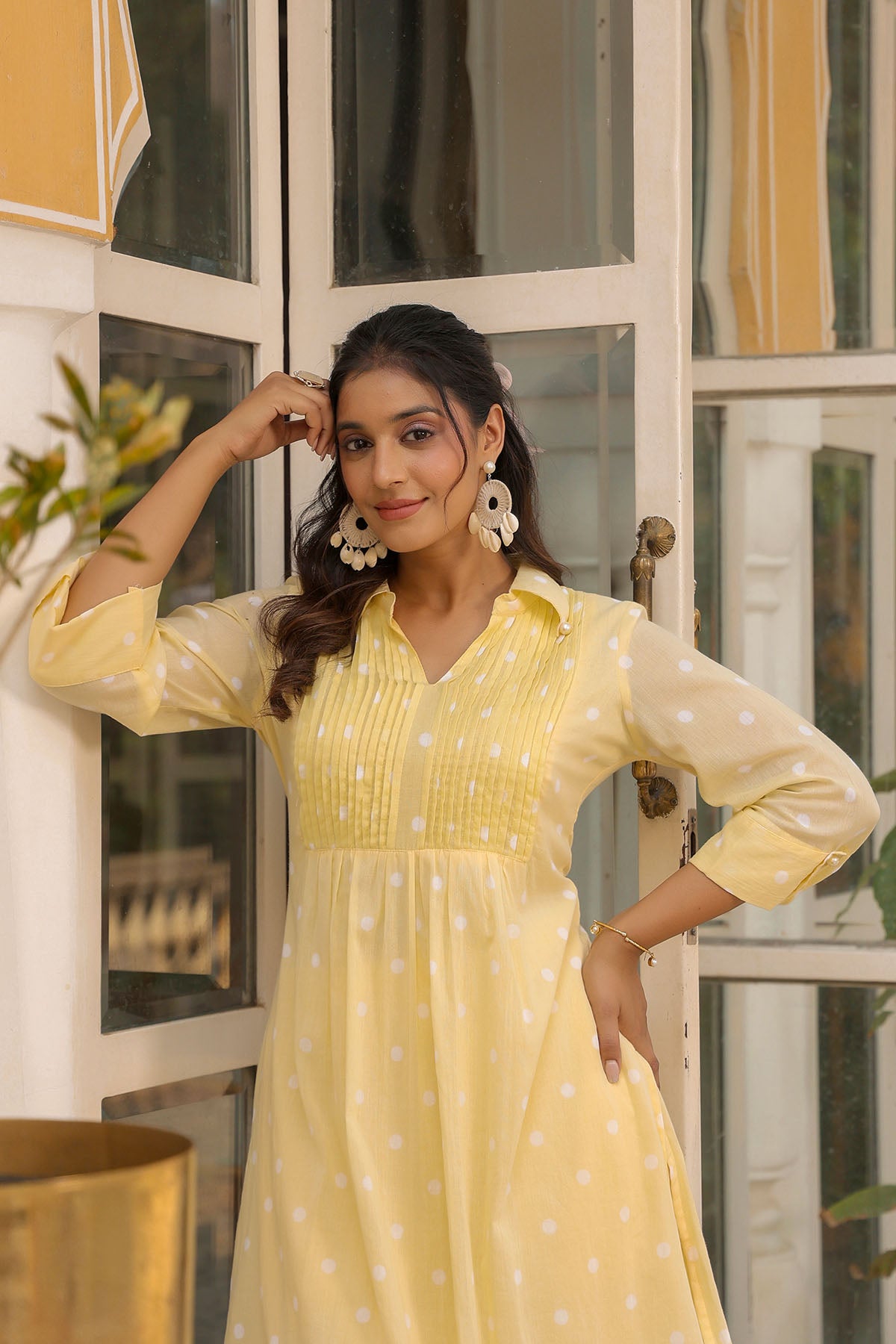 Yellow Cotton Printed Co-Ord Set