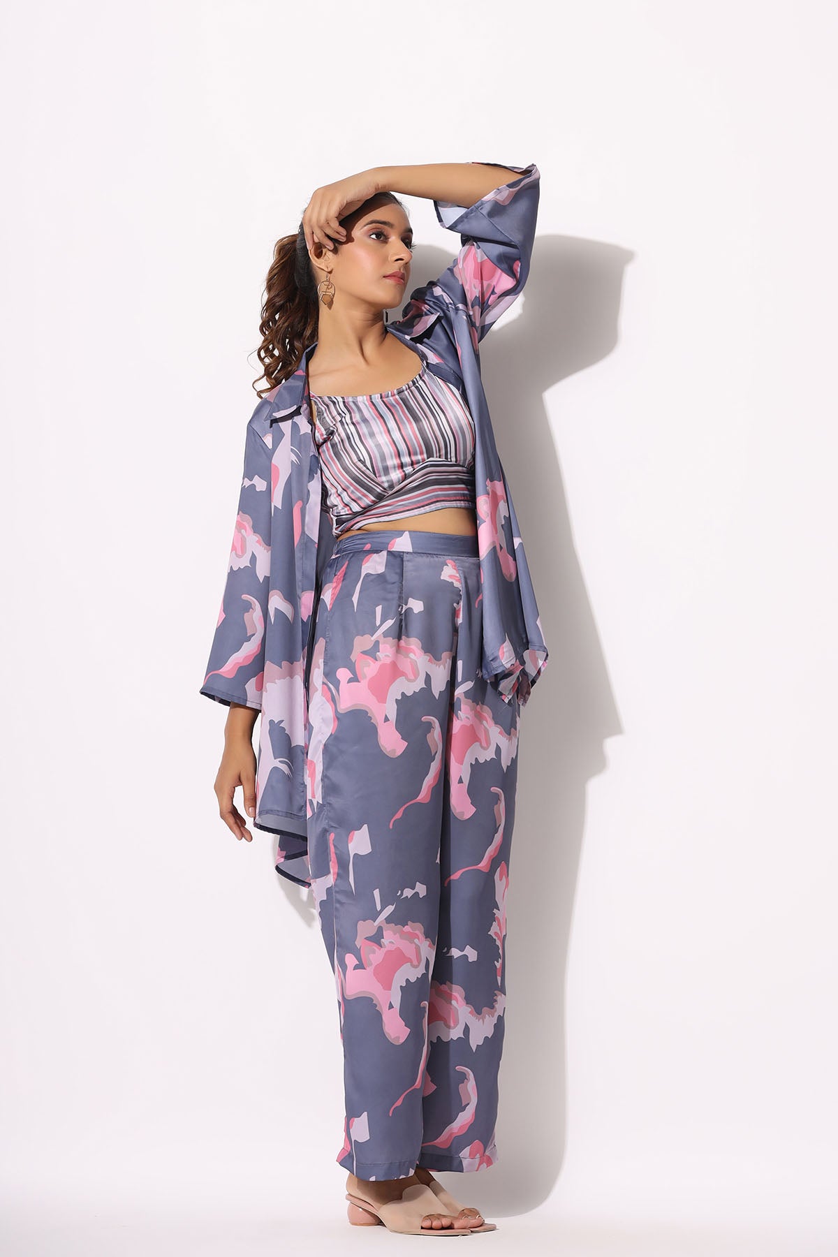 Blue Multicolor Printed Co-ord Set