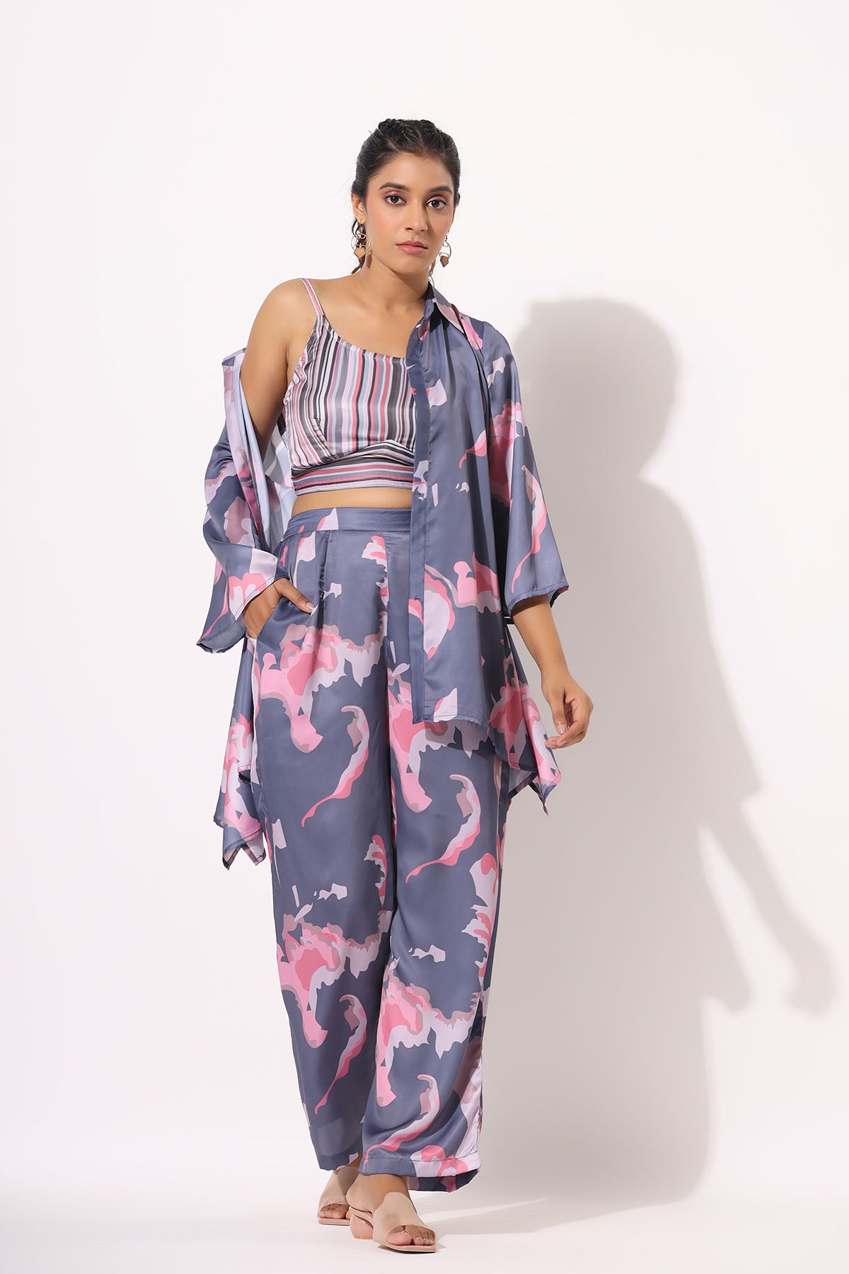 Blue Multicolor Printed Co-ord Set