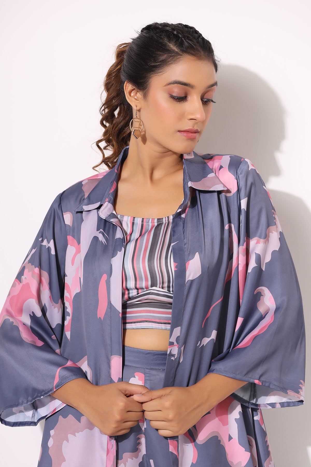 Blue Multicolor Printed Co-ord Set