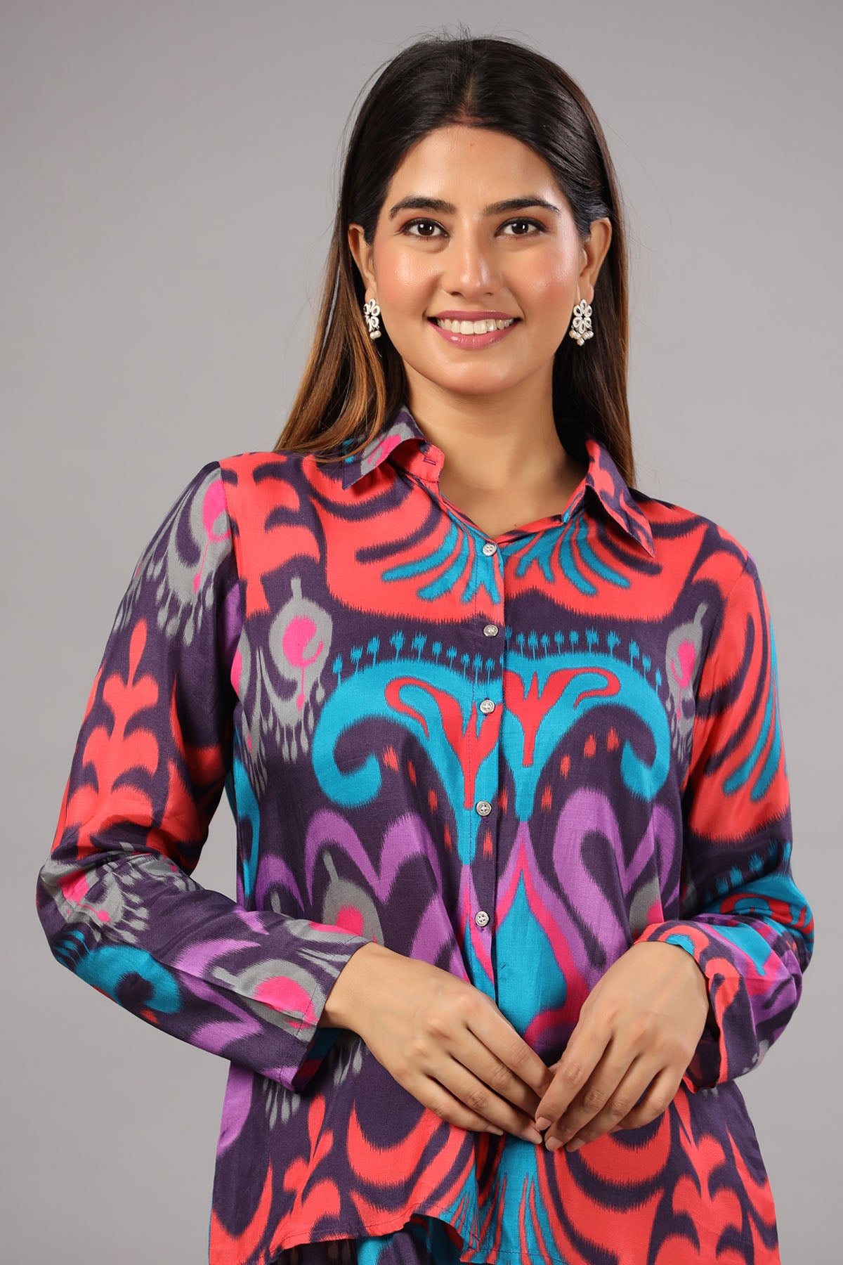 Multicolour Muslin Printed Co-ord Set